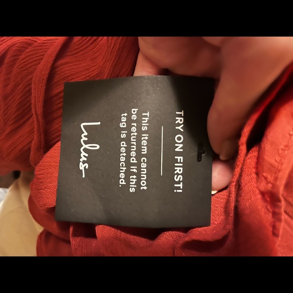 Lulus Troulos Rust Red Lace-Up Midi Dress - Picture 5 of 6